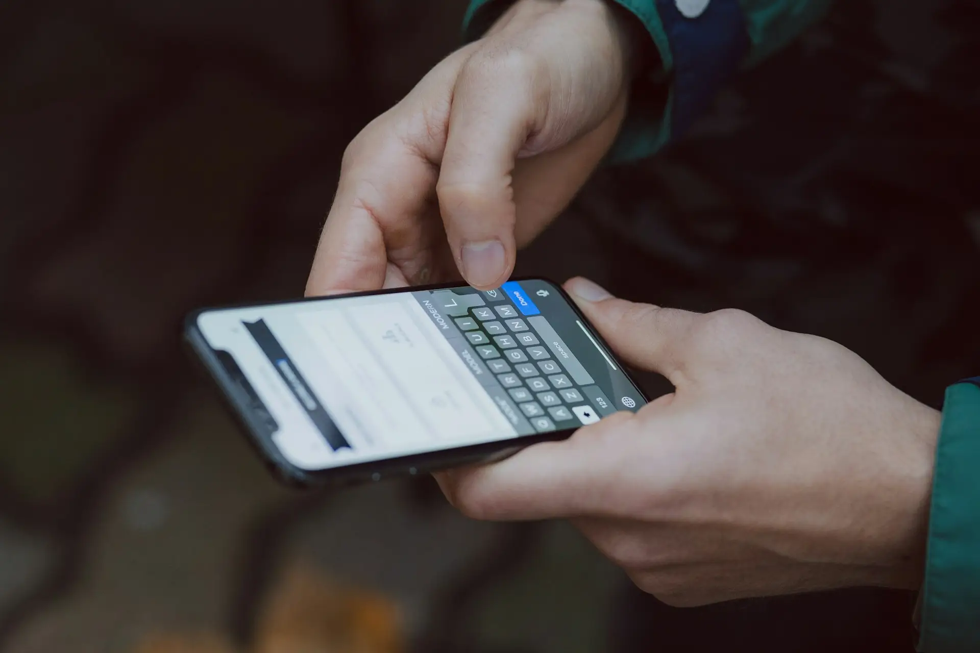 Someone checking a church online presence on their phone